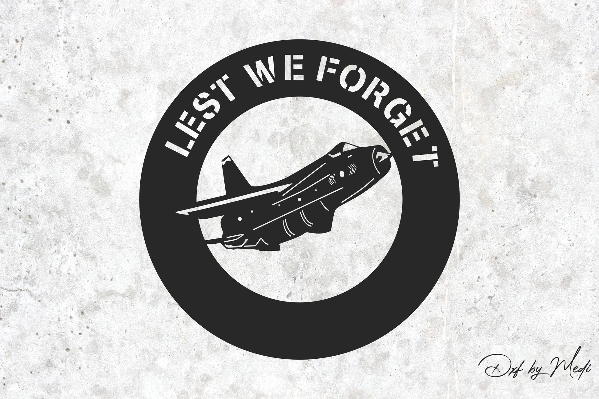 Lest We Forget - Digital DXF, SVG, CDR Files for Laser and Plasma Cutting