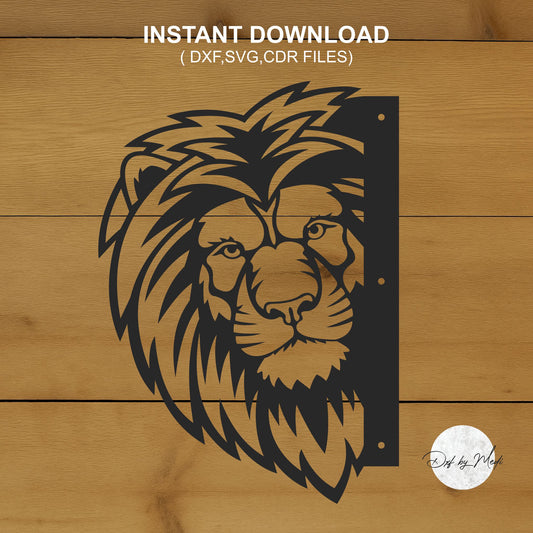Peeking Lion Tree Stake DXF svg Files - Instant Download for Laser, Plasma, Waterjet Cutting