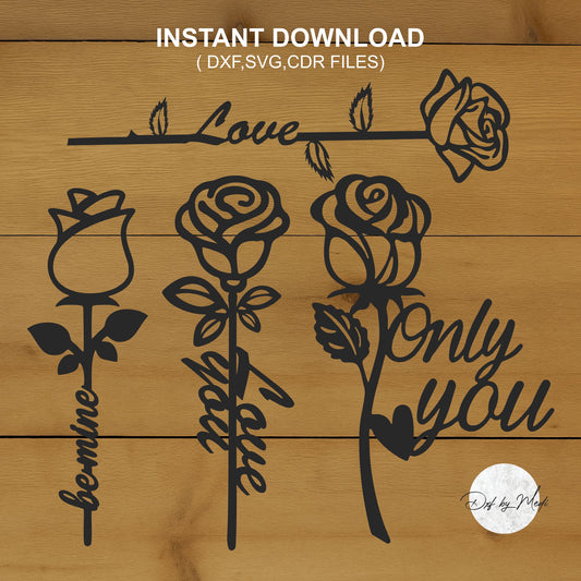 Rose SVG Bundle – Romantic Laser Cut & Cricut Files