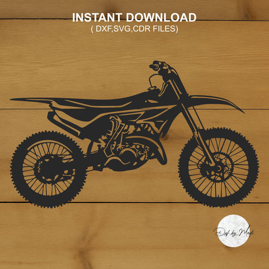 Motocross Silhouette - SVG DXF File for Laser Cutting and CNC