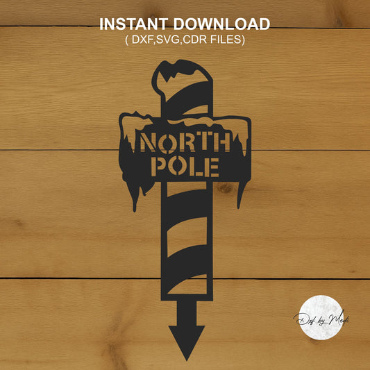 north-pole- DXF SVG files for Plasma Cnc Laser Waterjet Ready to cut clipart file