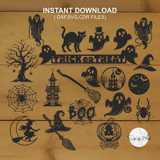 Halloween SVG Bundle – Ghosts, Witches & Haunted House Cut Files