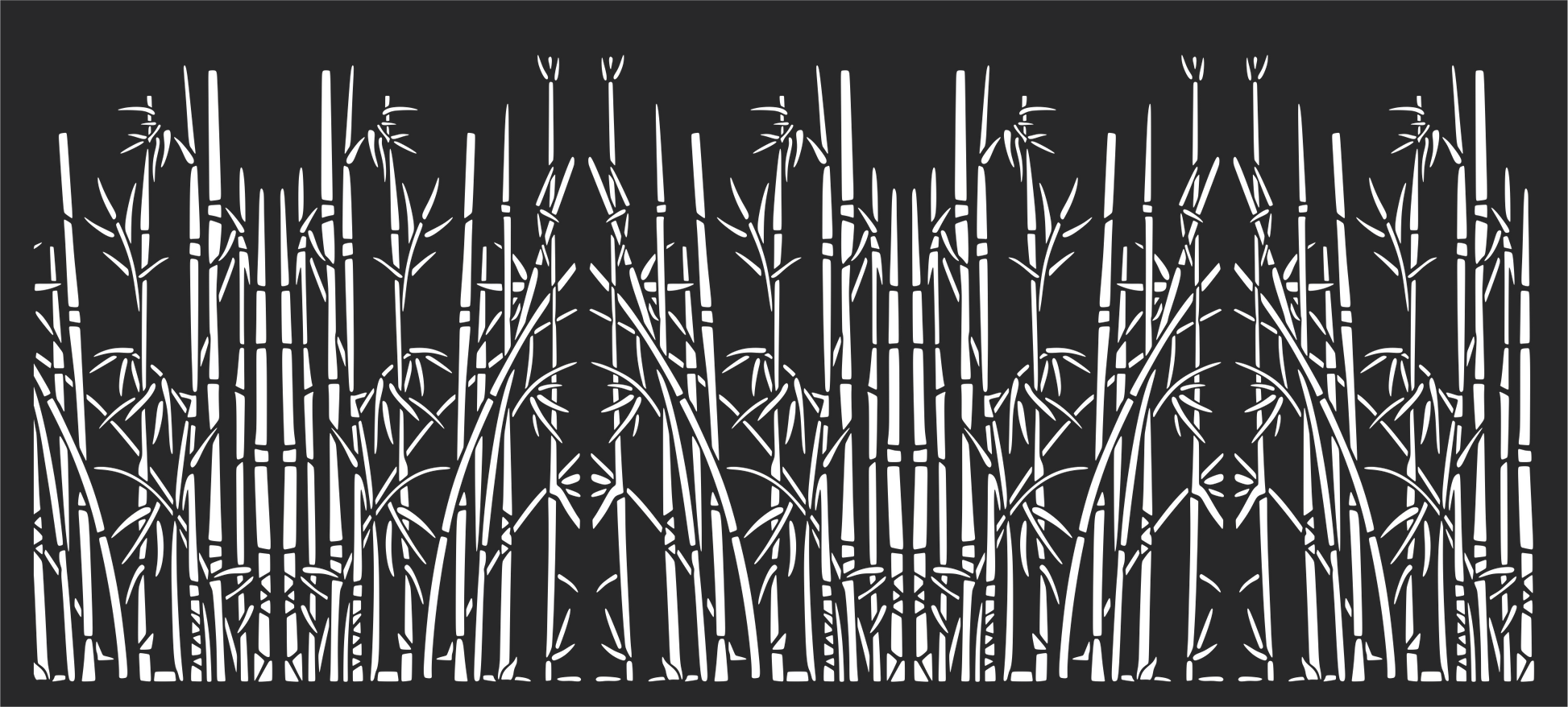 Bamboo Decorative Laser Cut Panel – SVG DXF CDR Digital Download