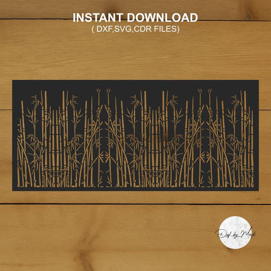 Bamboo Decorative Laser Cut Panel – SVG DXF CDR Digital Download