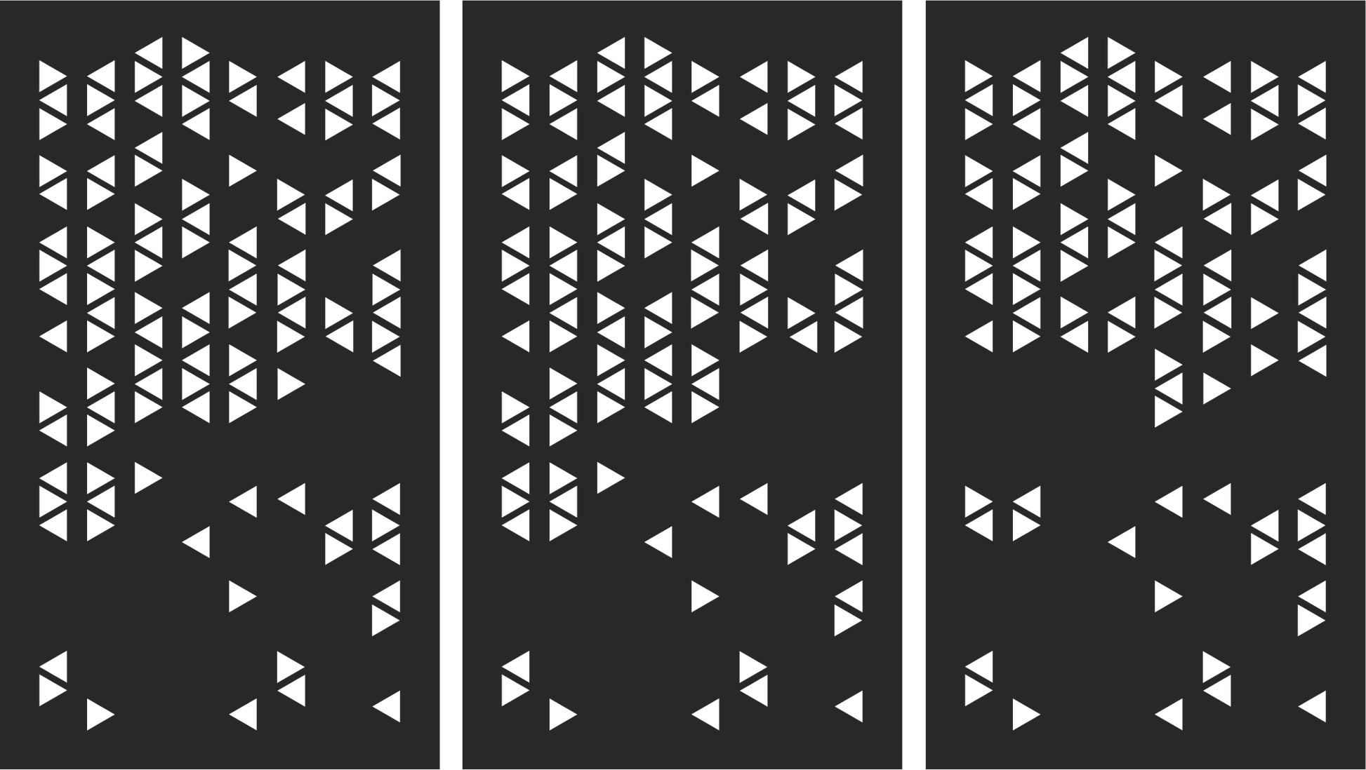 Modern Geometric 3 Panel Laser Cut Wall Art – SVG DXF CDR Digital File