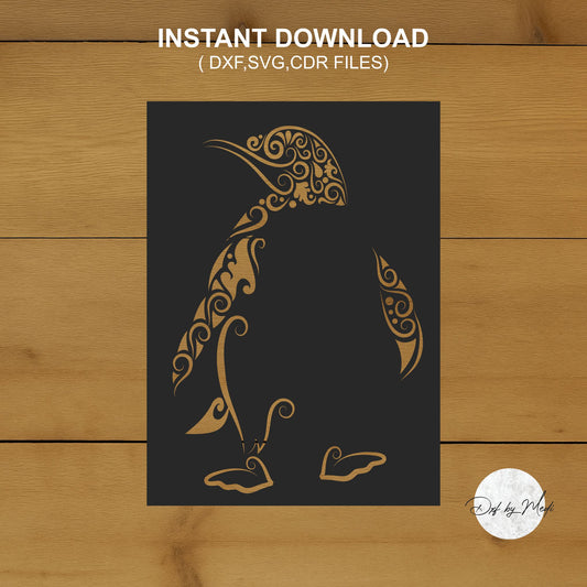 Penguin wall Sign DXF Cut File for Laser and CNC Plasma Cutting