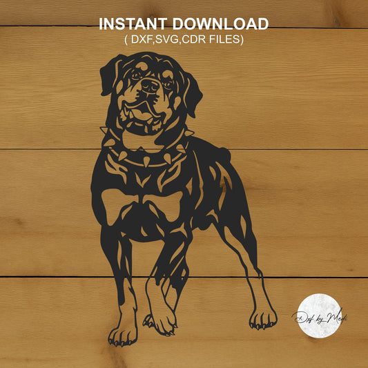 Rottweiler Dog Dxf Svg File for CNC Plasma laser Cutting - Pet Lover Decor & DIY Projects - ready to cut