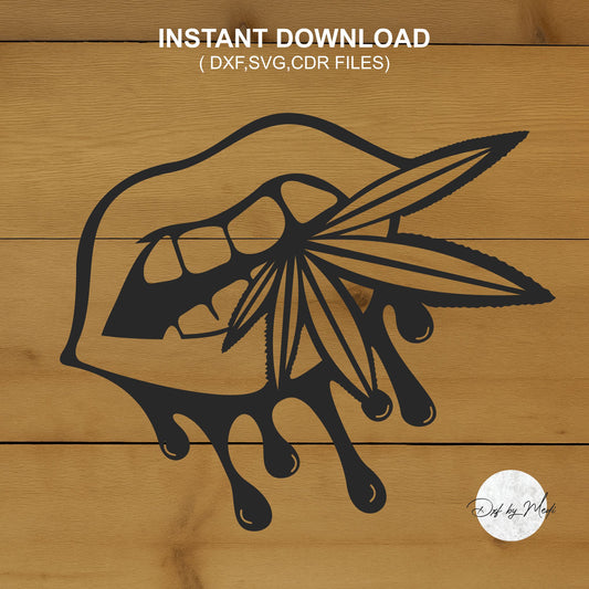 Smoking Weed - DXF SVG files for Plasma Cnc Laser Waterjet Ready to cut clipart file