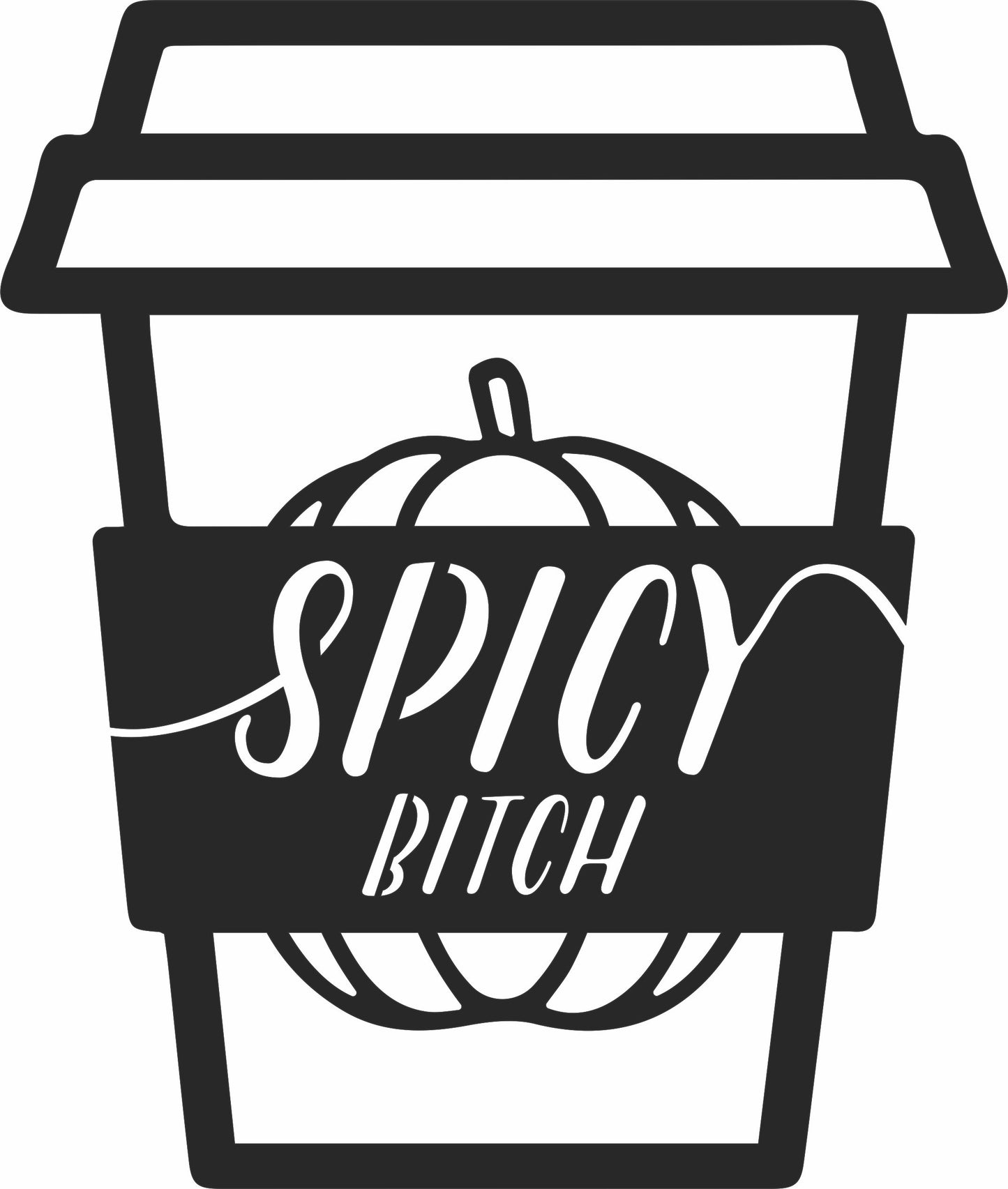 Spicy Bitch latte - DXF SVG files for Plasma Cnc Laser Waterjet Ready to cut clipart file