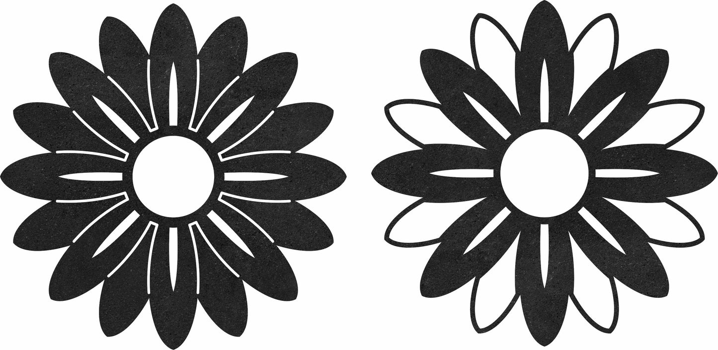 2 Sunflowers - DXF SVG Files for CNC Plasma and Laser Cut