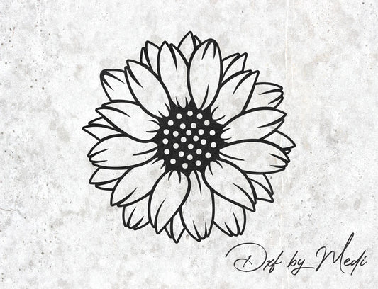 Sunflower - DXF SVG Files for CNC Plasma and Laser Cut