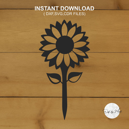 Stakes Sunflower - DXF SVG files for Plasma Cnc Laser Waterjet Ready to cut clipart file