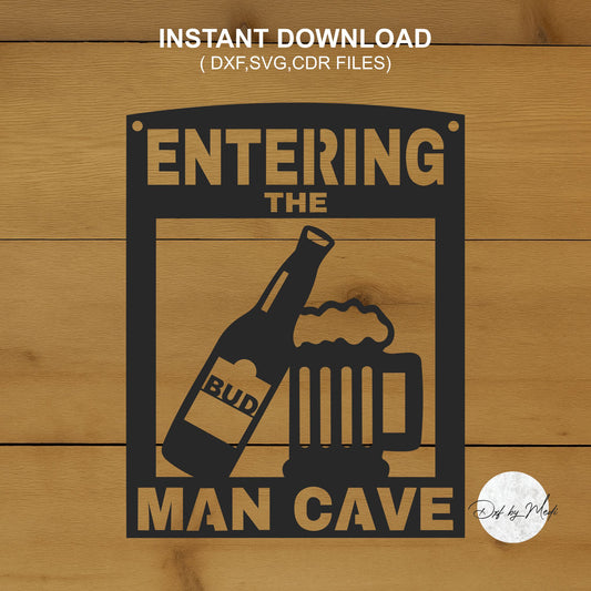 Beer sign Man Cave fathers day-gift for him-- DXF SVG files for Plasma Cnc Laser Waterjet Ready to cut clipart file