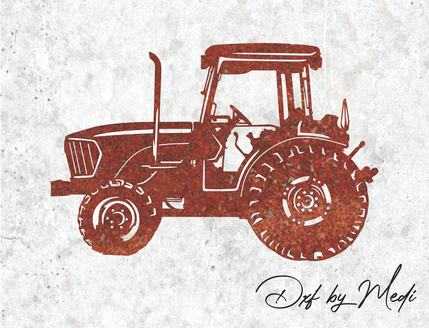 Farm Tractor SVG DXF Cdr Cut File for CNC Plasma Laser | Rustic Tractor Wall Art