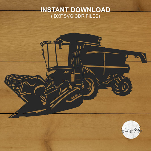 Combine Harvester SVG DXF Cdr Cut File for CNC Plasma Laser