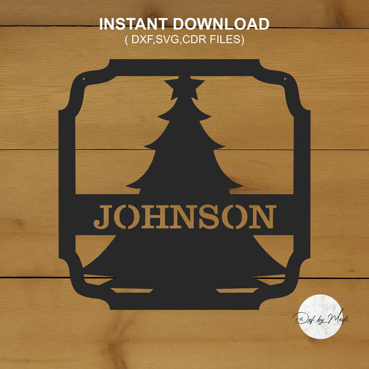christmas-monogram- DXF SVG files for Plasma Cnc Laser Waterjet Ready to cut clipart file