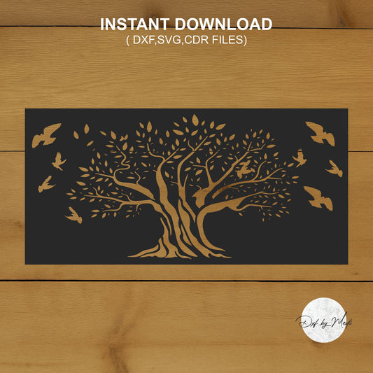 Tree Panel Design - SVG DXF Files for Plasma and Laser Cutting