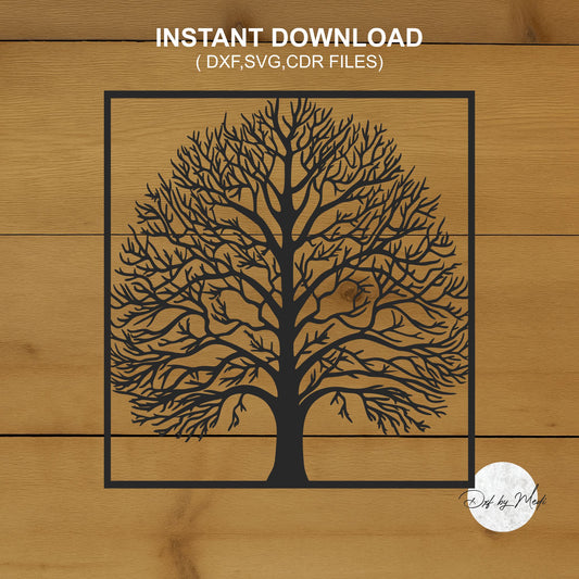 tree wall art decor - DXF SVG files for Plasma Cnc Laser Waterjet Ready to cut