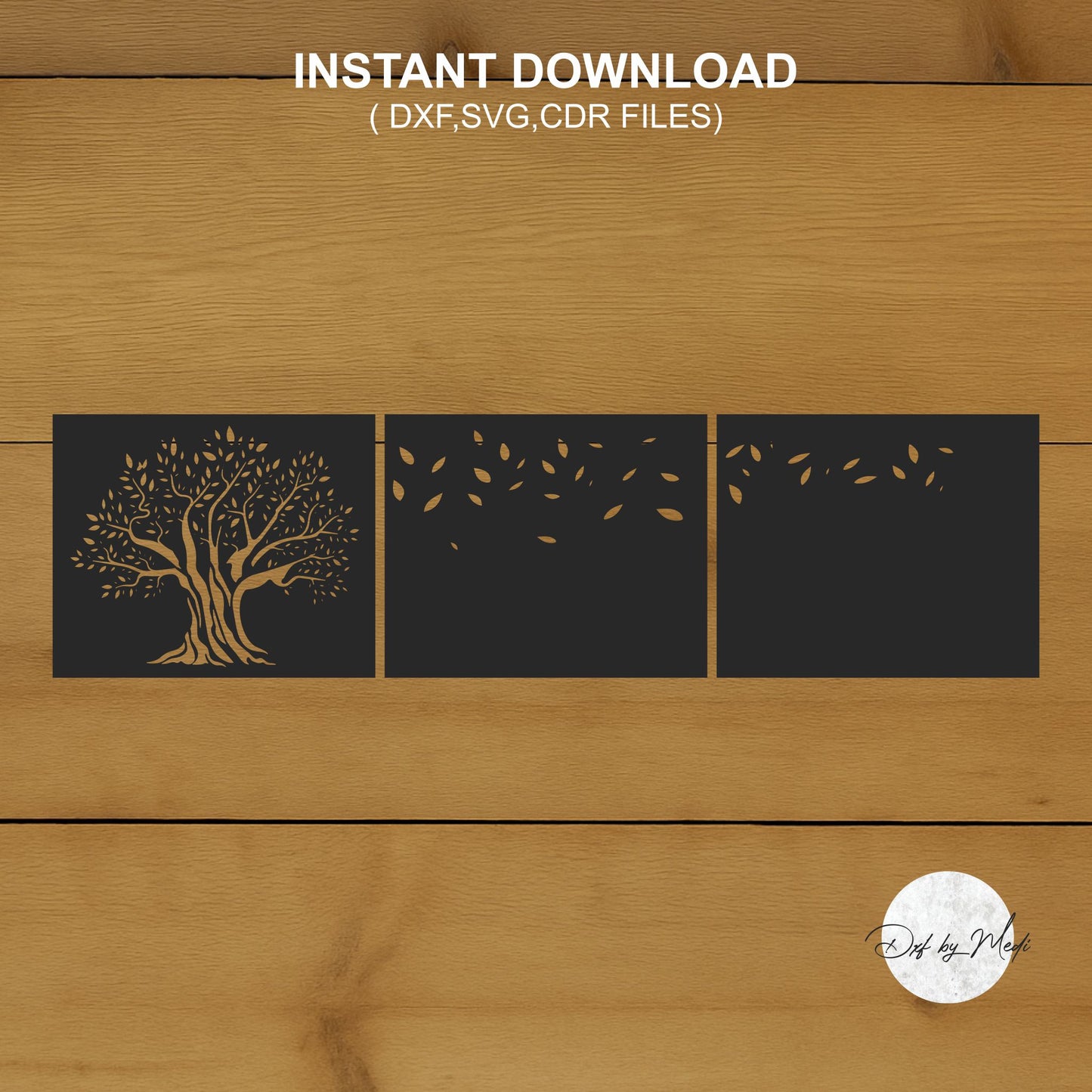tree panels wall art - DXF SVG files for Plasma Cnc Laser Waterjet Ready to cut