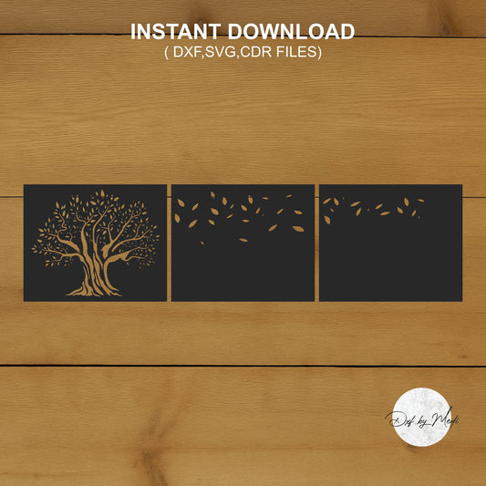 tree panels wall art - DXF SVG files for Plasma Cnc Laser Waterjet Ready to cut
