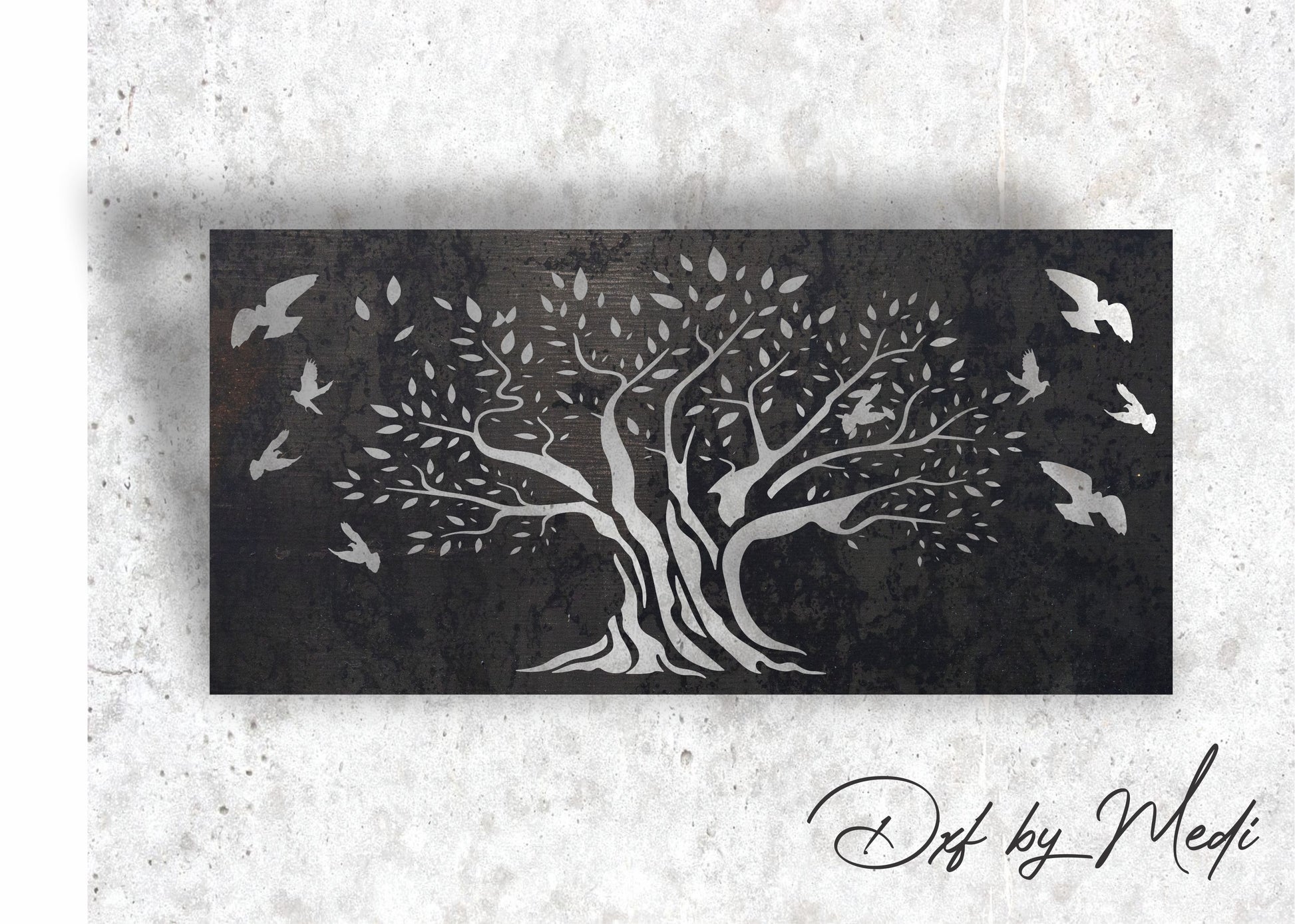 Tree Panel Design - SVG DXF Files for Plasma and Laser Cutting