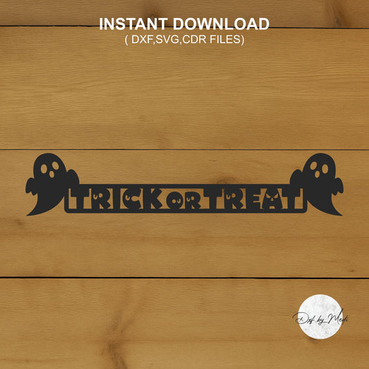 Trick or Treat Ghost SVG – Halloween Sign Cut File