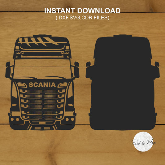 truck Double-Layered - DXF SVG files for Plasma Cnc Laser Waterjet Ready to cut clipart file