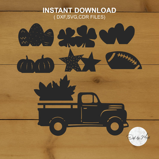 Truck merchant DXF SVG File for Cnc plasma laser Cutting - Coastal Decor & DIY Projects