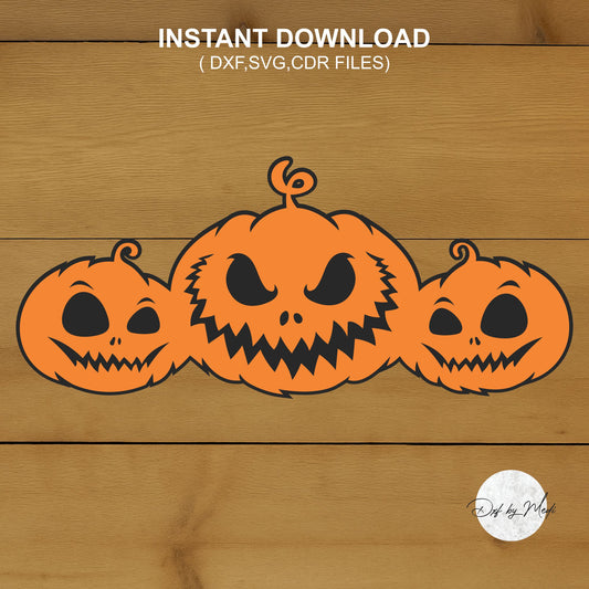pumpkins halloween, Halloween 2 layers svg, Spooky decor sign svg,  Halloween Laser Cut Files, Halloween dxf,  cnc plasma, laser cut file