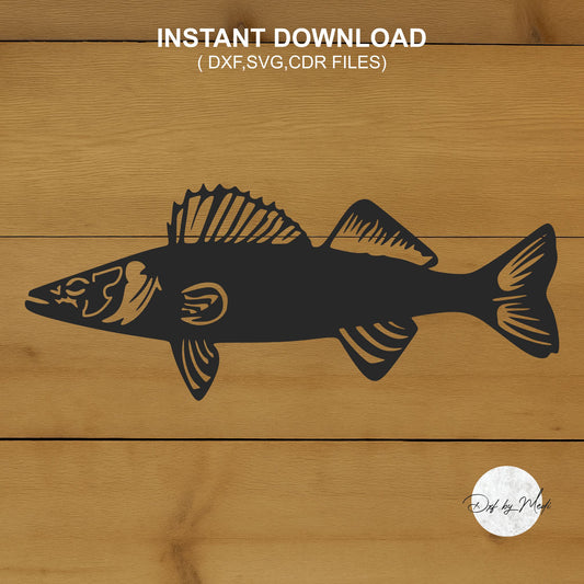 Walleye Fish - DXF SVG File for CNC Plasma, Laser, and Waterjet Cutting