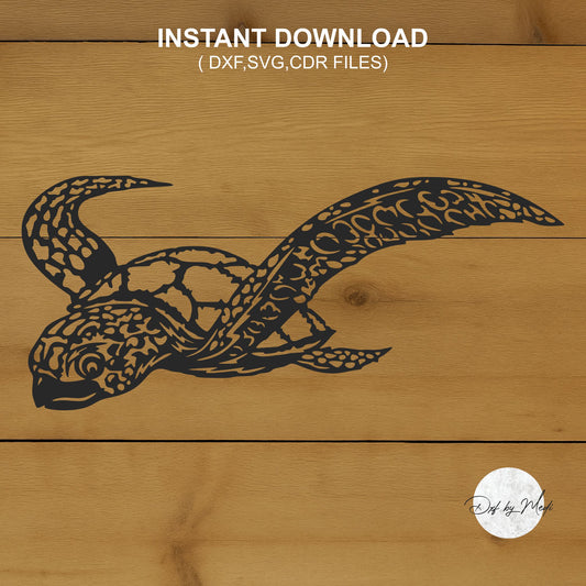 Turtle dxf files for cnc plasma- laser cut files- svg design for laser
