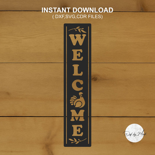 welcome sign - DXF SVG files for Plasma Cnc Laser Waterjet Ready to cut clipart file