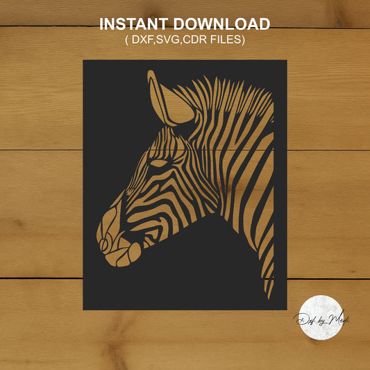 Zebra decor - DXF SVG files for Plasma Cnc Laser Waterjet Ready to cut clipart file